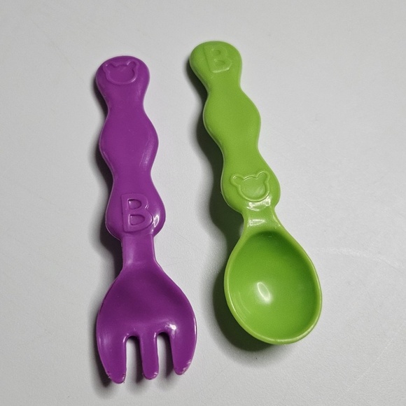 Set My Sweet Baby Deluxe Ensemble Replacement Pink Plate Purple Fork Green Spoon - Picture 6 of 8